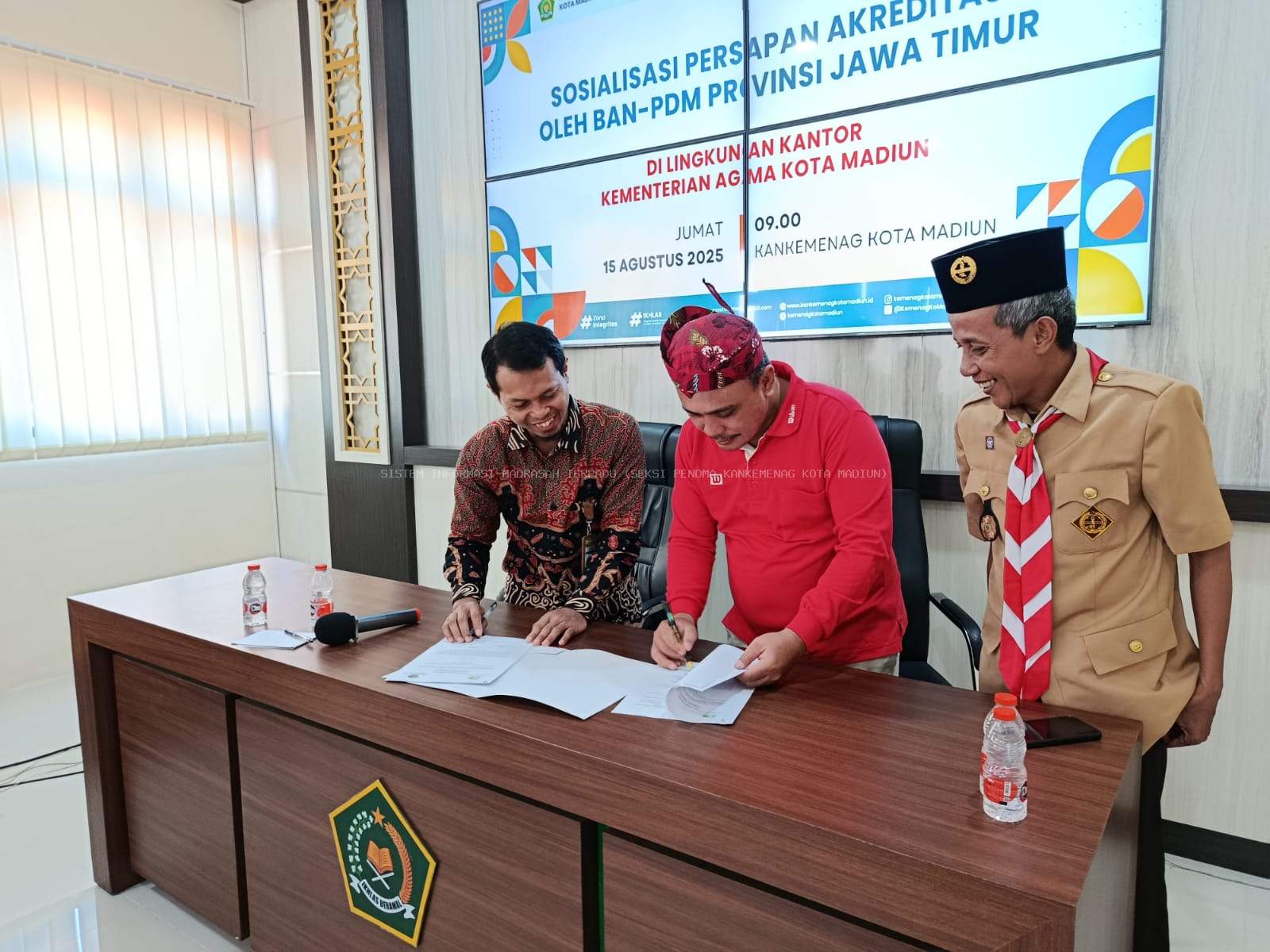 BAN PDM Provinsi Jawa Timur dan Kementerian Agama Kota Madiun Teken Perjanjian Kerja Sama Pembinaan Akreditasi Madrasah